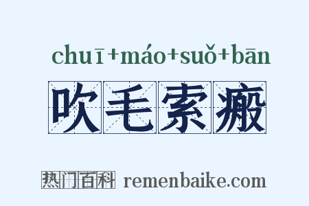 吹毛索瘢是什么意思的图片